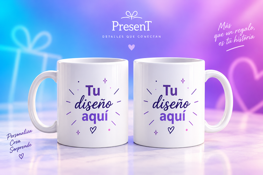 Taza personalizada blanca 11 oz PresenT CR — imagen principal