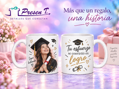 Taza personalizada blanca 11 oz — inspiración Graduación
