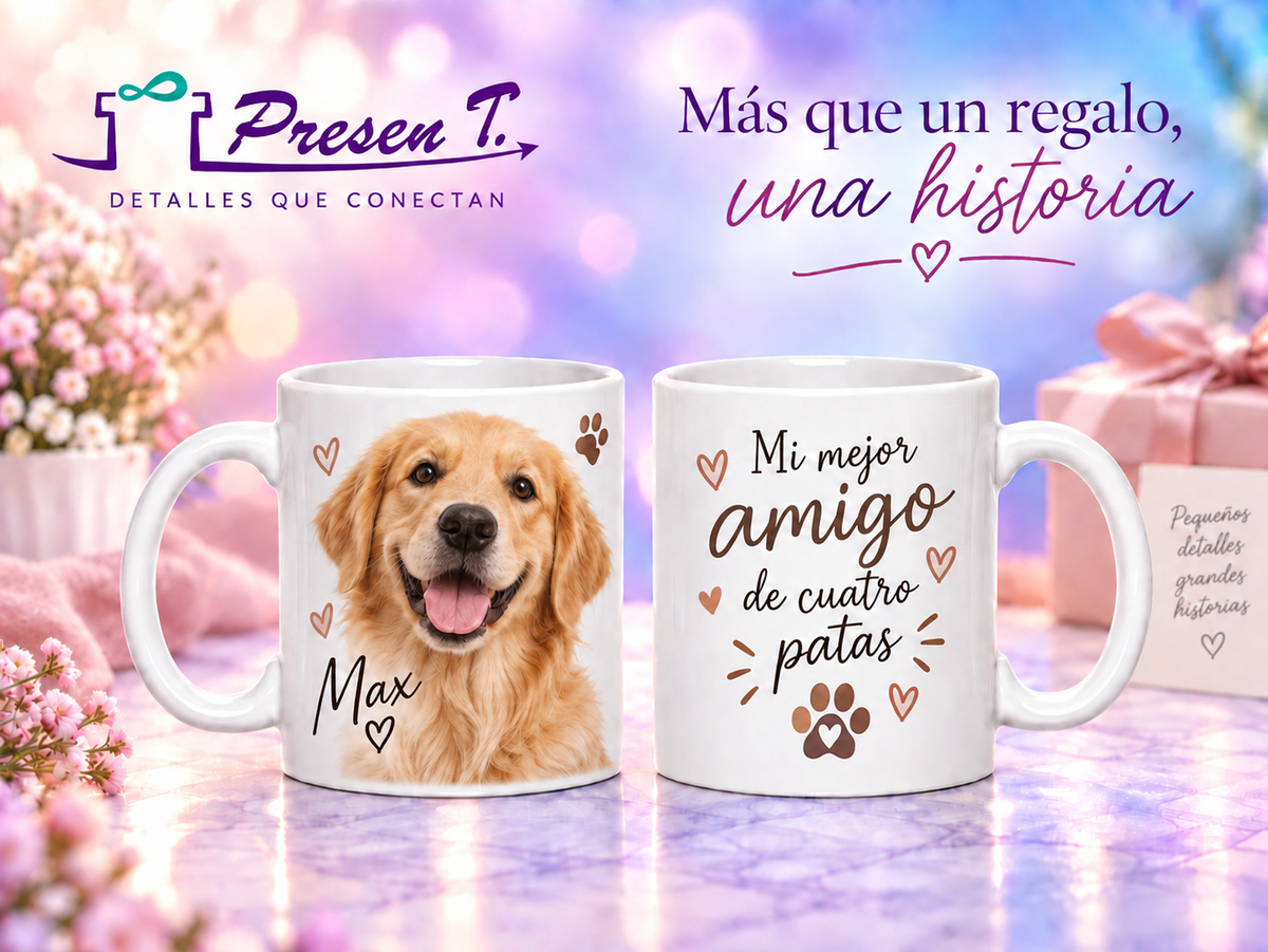 Taza personalizada blanca 11 oz — inspiración Mascota