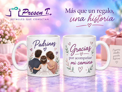 Taza personalizada blanca 11 oz — inspiración Padrinos